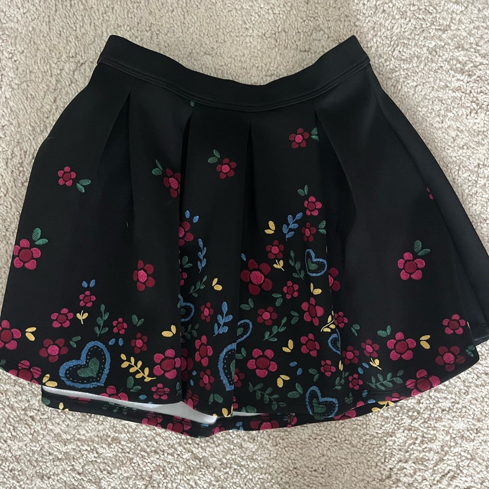 Abercrombie Kids Black Floral Skirt